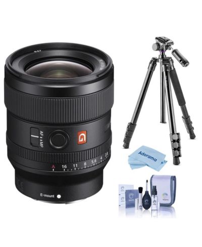 Sony FE 24mm f/1.4 GM объектив для Sony E, комплект с алюминиевым видеоштативом Takama 3-секционным с жидкостной головкой, набором для чистки и салфеткой