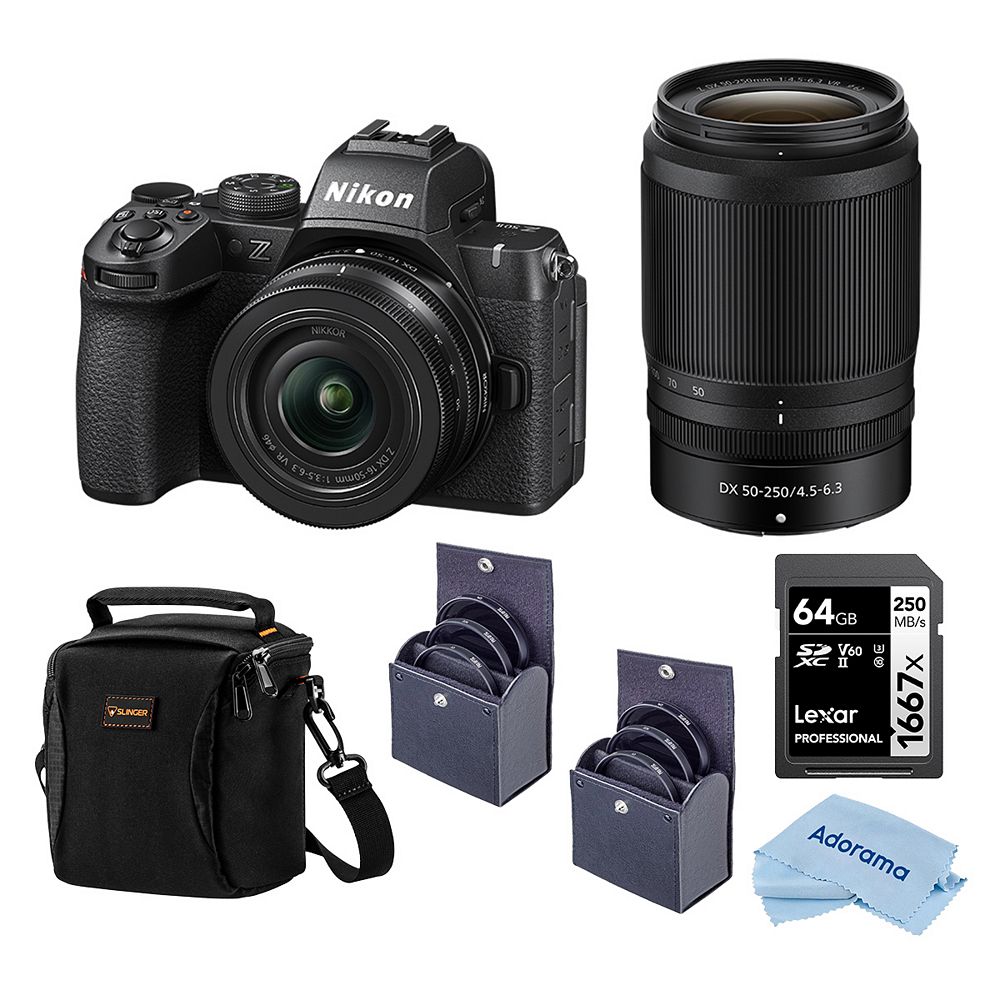 Nikon Z50II Mirrorless Camera w/16-50mm  50-250mm Lenses, w/Bag, Filters