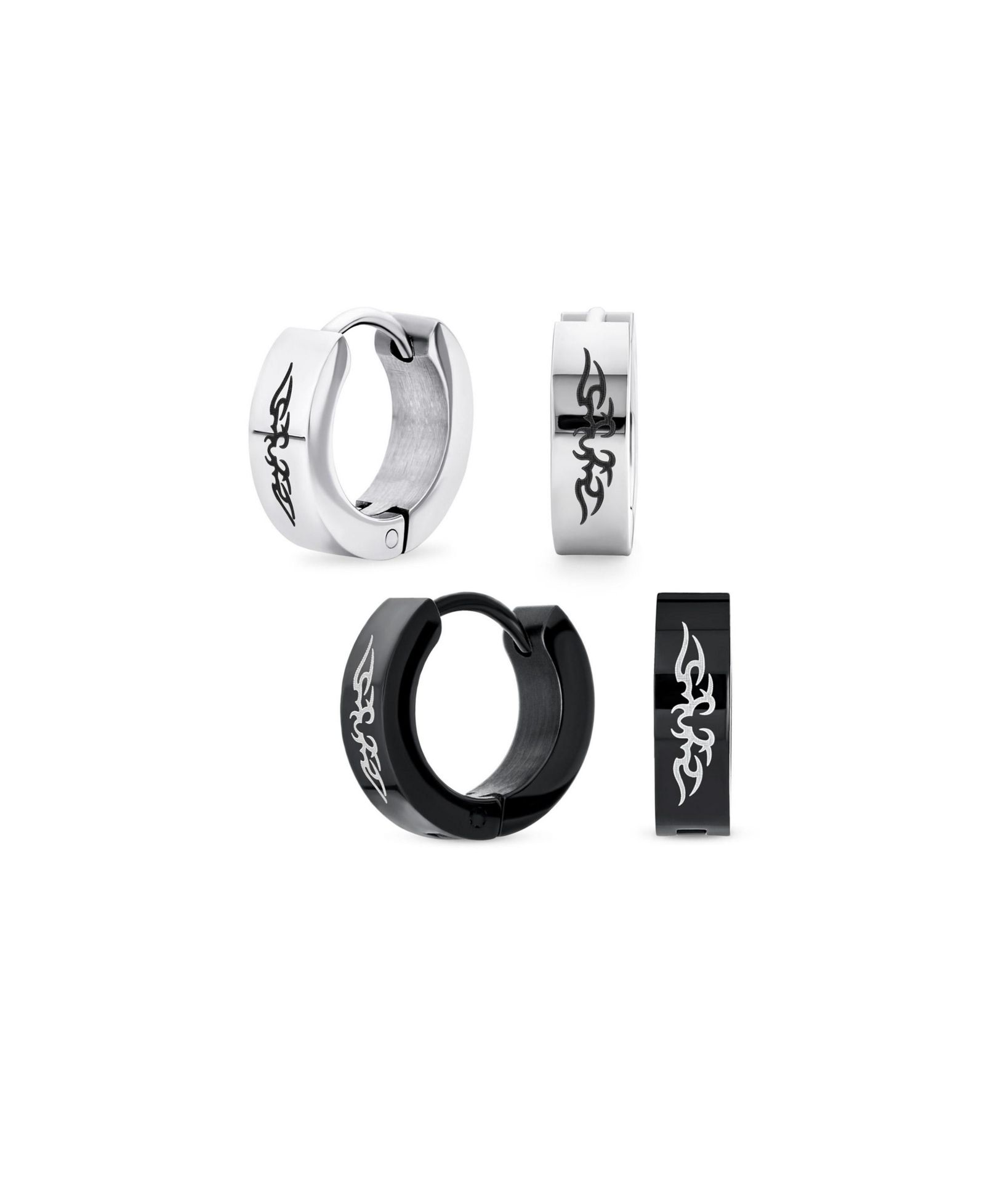 Bling Jewelry серьги-кольца в виде серебряных крыльев ангела, набор из 2 предметов