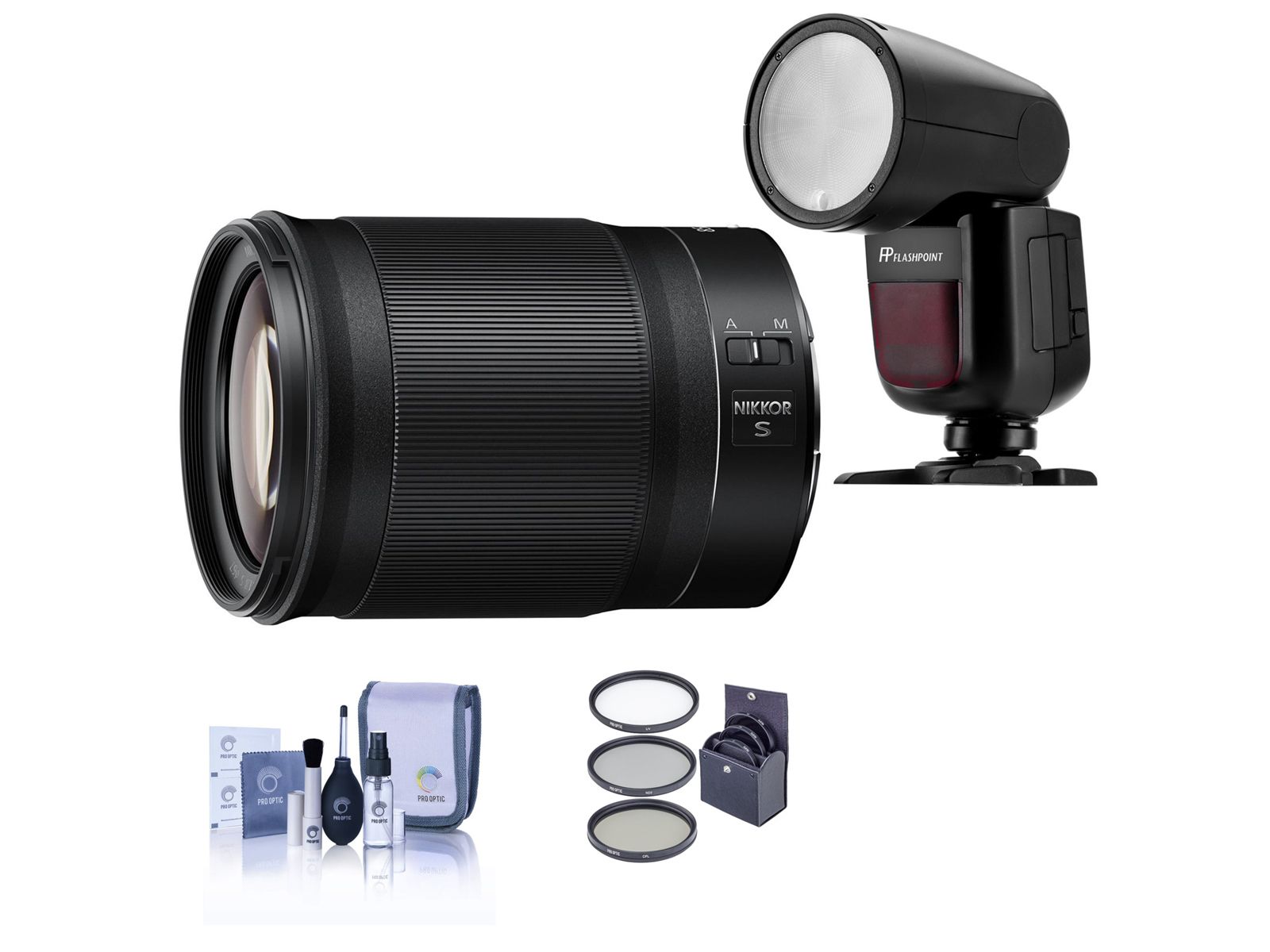 Nikon NIKKOR Z 85mm f/1.8 S Lens Bundle with Zoom Li-on X R2 TTL Flash Kit
