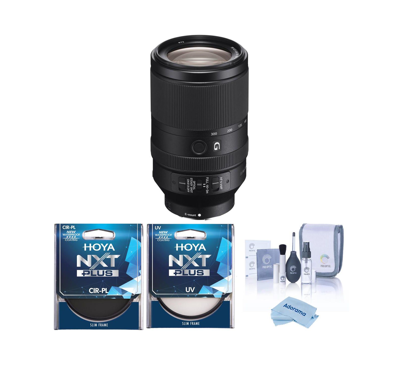 Sony FE 70-300mm f/4.5-5.6 G OSS Lens with Tiffen 72mm UV  CPL Filters