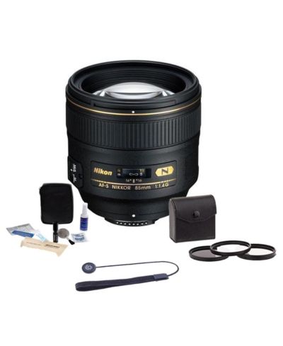 Nikon 85mm f/1.4G IF AF-S NIKKOR Lens with Accessories Kit