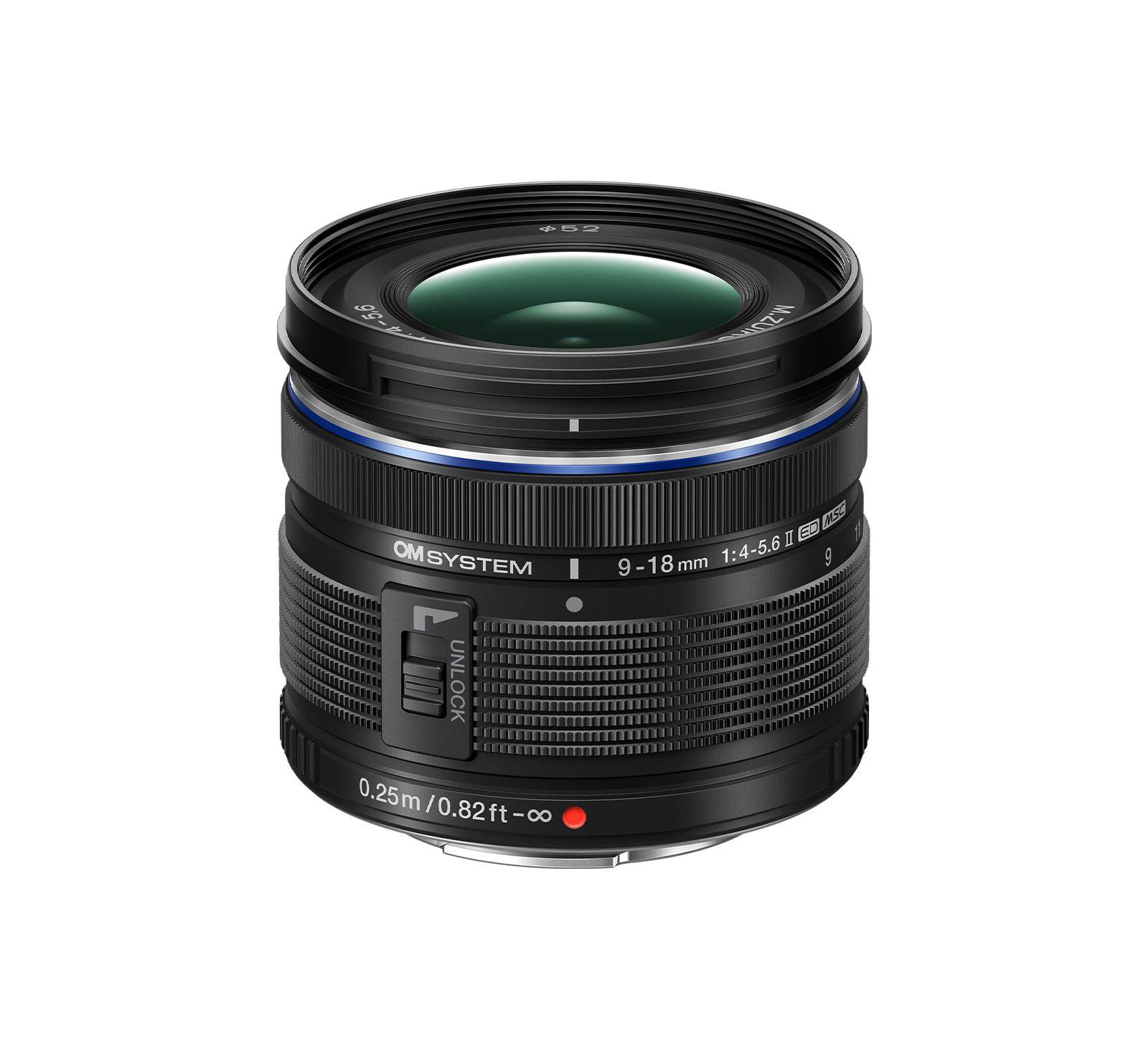 Om System M.Zuiko Digital ED 9-18mm f/4.0-5.6 II Lightweight Compact Lens