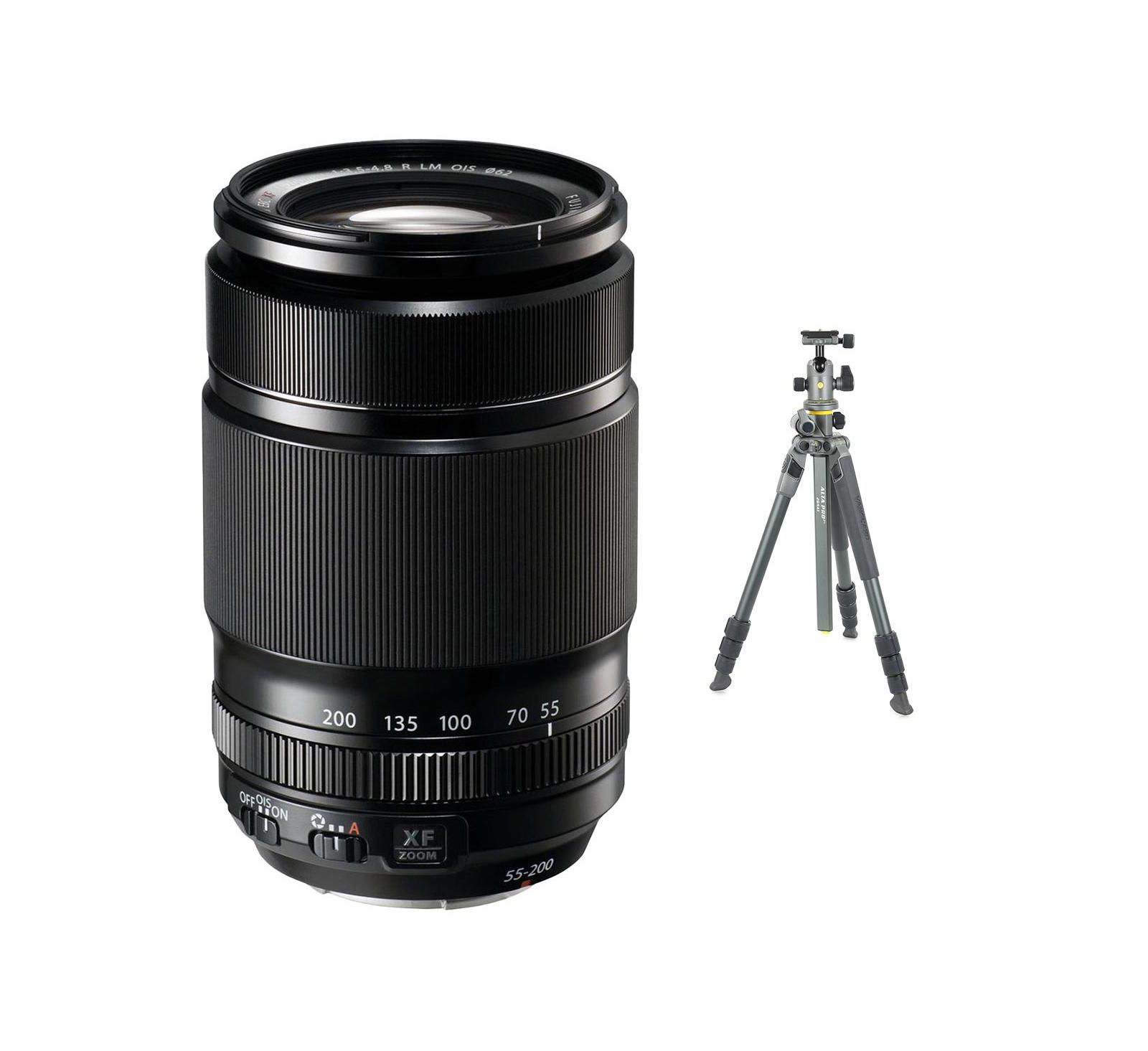 Fujifilm XF 55-200mm f/3.5-4.8 R LM Lens, w/VEO 3T+ 264AB 4-Sec Al Tripod