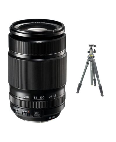 Fujifilm XF 55-200mm f/3.5-4.8 R LM Lens, w/VEO 3T+ 264AB 4-Sec Al Tripod