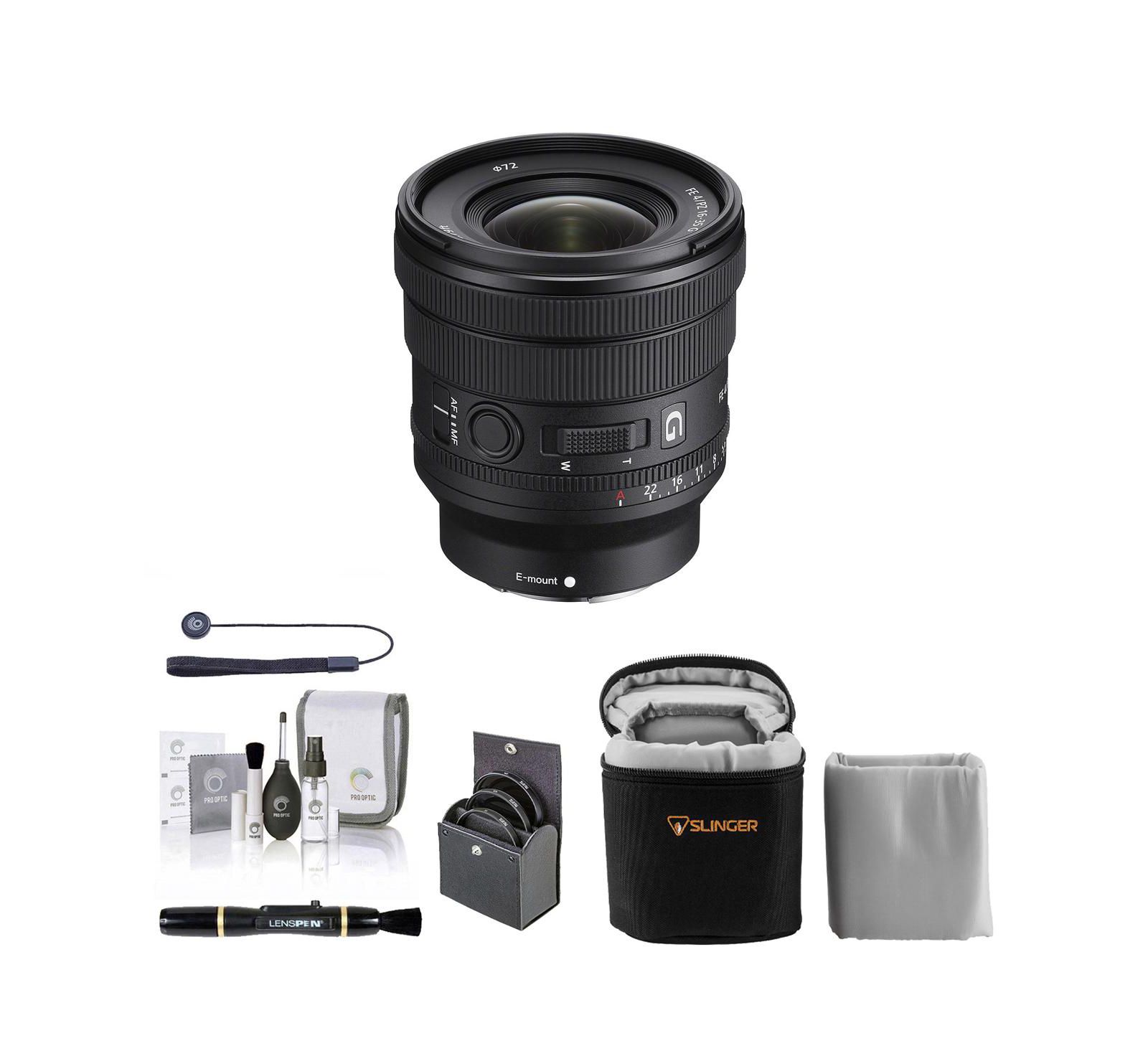Широкоугольный зум-объектив Sony FE PZ 16-35mm f/4 G с электроприводом, лёгкий, для креплений Sony E-Mount