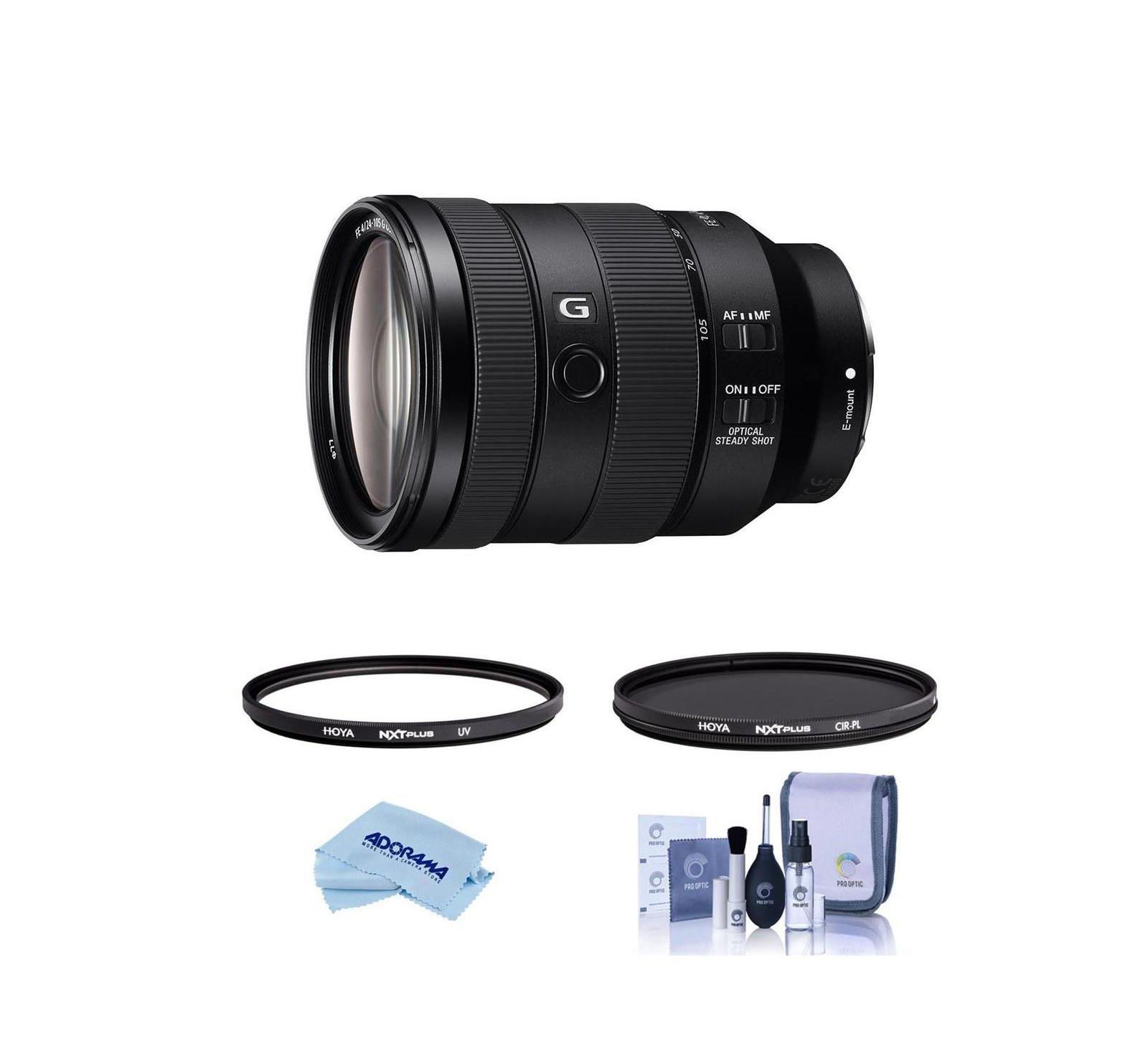 Объектив Sony FE 24-105mm f/4 G OSS для Sony E, с набором фильтров Hoya 77mm UV+CPL