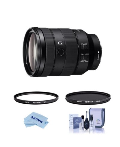 Sony FE 24-105mm f/4 G OSS Lens for Sony E with Hoya 77mm UV+CPL Filter Kit