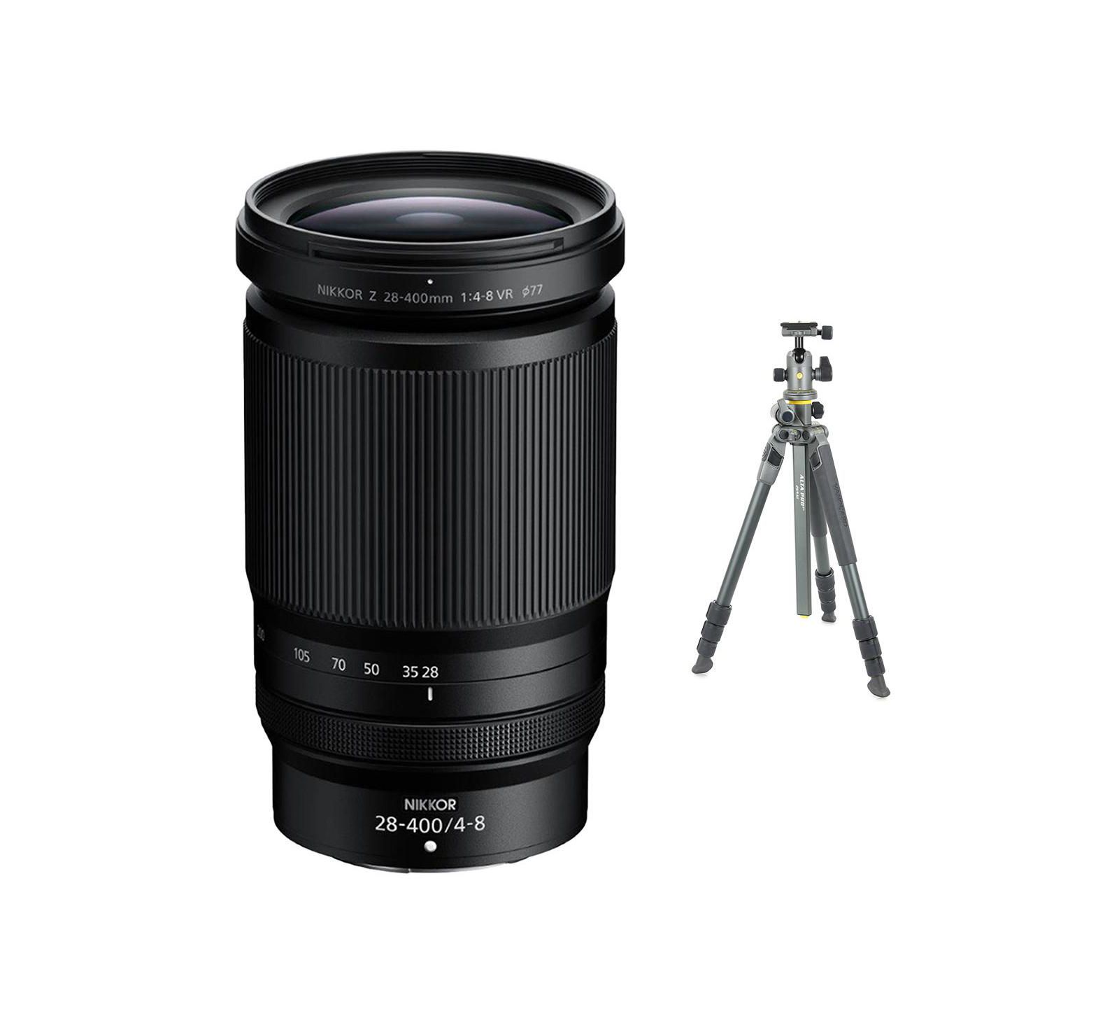 Объектив Nikon Nikkor Z 28-400mm f/4-8 VR с 14.2-кратным зумом, комплект с штативом