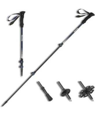 Naturehike 1pc Trekking Pole Carbon 169g Adjustable Ultra-Lightweight Hiking Sticks Walking Stick with Accessories for Outdoor,Navy Blue