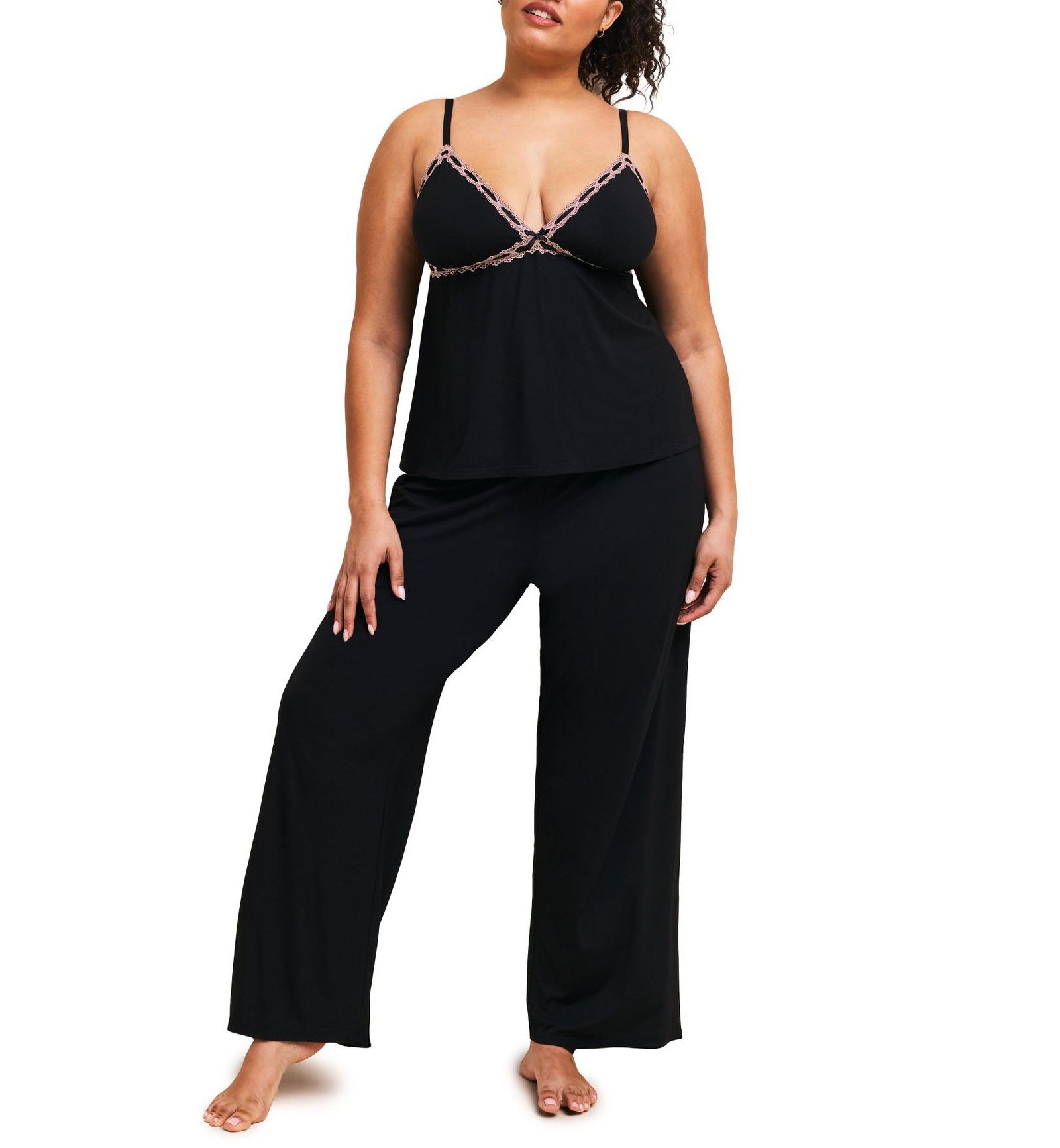 Adore Me Plus Size Eloisa Tank Top and Pants Pajama Set