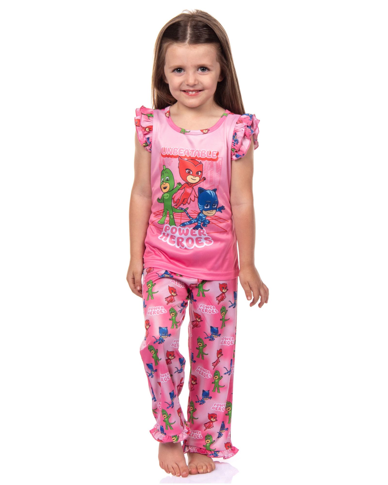 Детский пижамный комплект PJ Masks Little Girls Gekko Catboy Power Heroes 2-Piece
