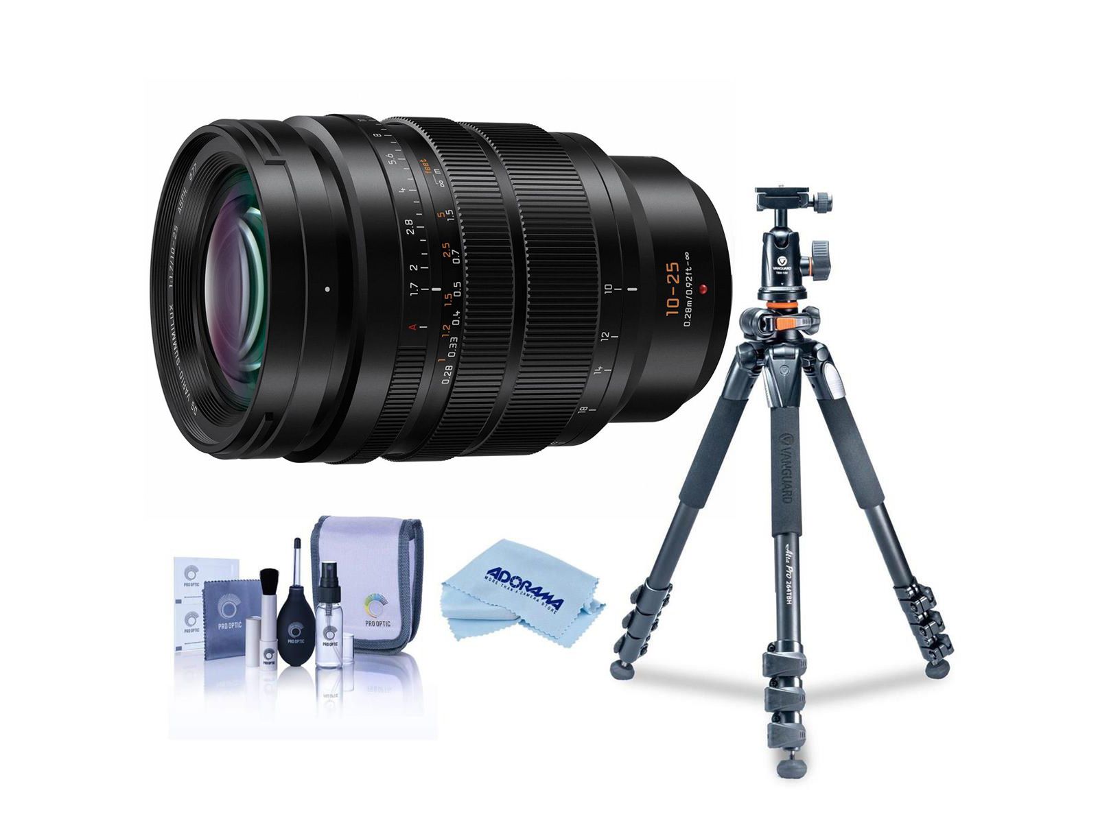 Panasonic Lumix G Leica DG Vario-Summilux 10-25mm F/1.7 Aspherical Lens for Micro Four Thirds Mount, Black - Bundle with Vanguard Alta Pro