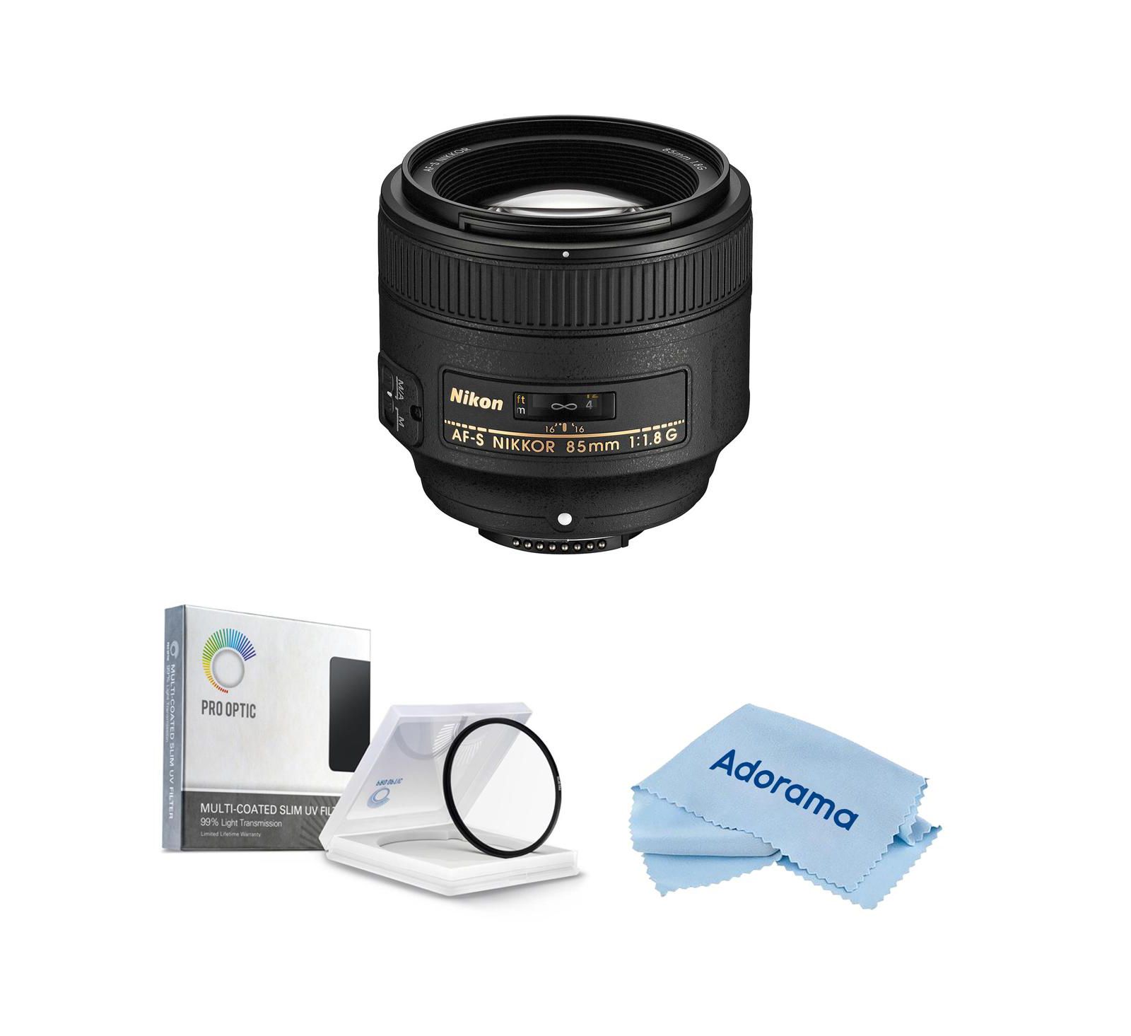 Объектив Nikon 85mm f/1.8G FX AF-S NIKKOR с набором аксессуаров
