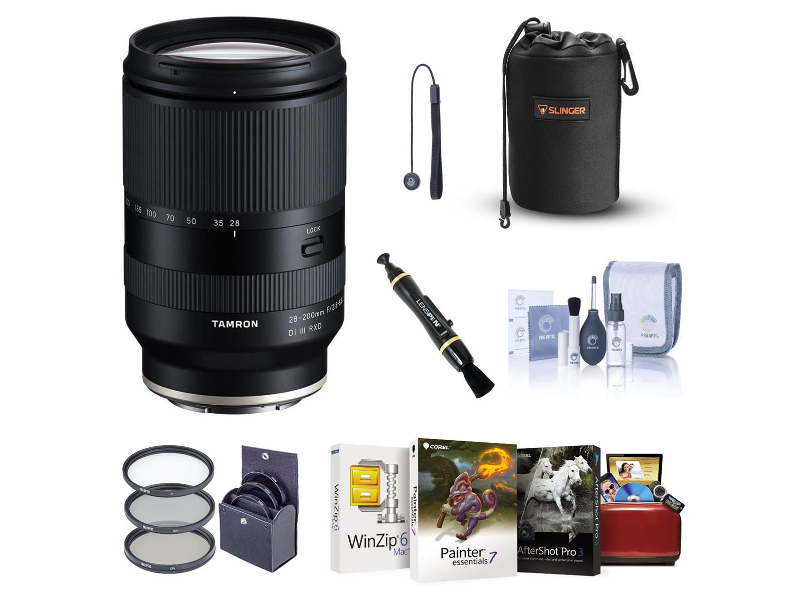 Объектив Tamron 28-200mm f/2.8-5.6 Di III RXD для Sony E с набором программного обеспечения Mac