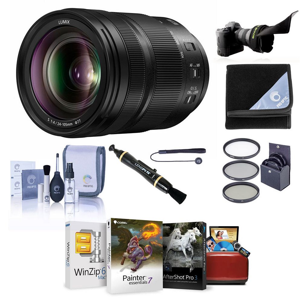 Panasonic LUMIX S 24-105mm f/4 O.I.S. Lens for L Mount w/Mac Software Kit