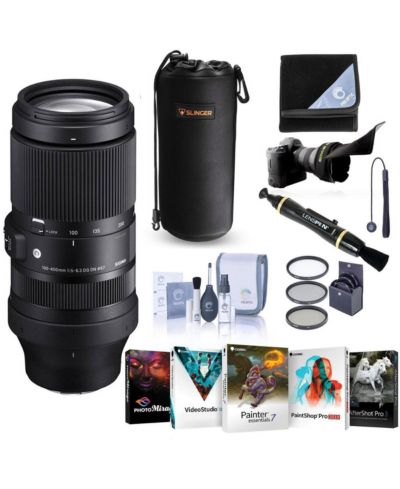Объектив Sigma 100-400mm f/5-6.3 DG DN OS Contemporary для Sony E, комплект с фильтром 67mm