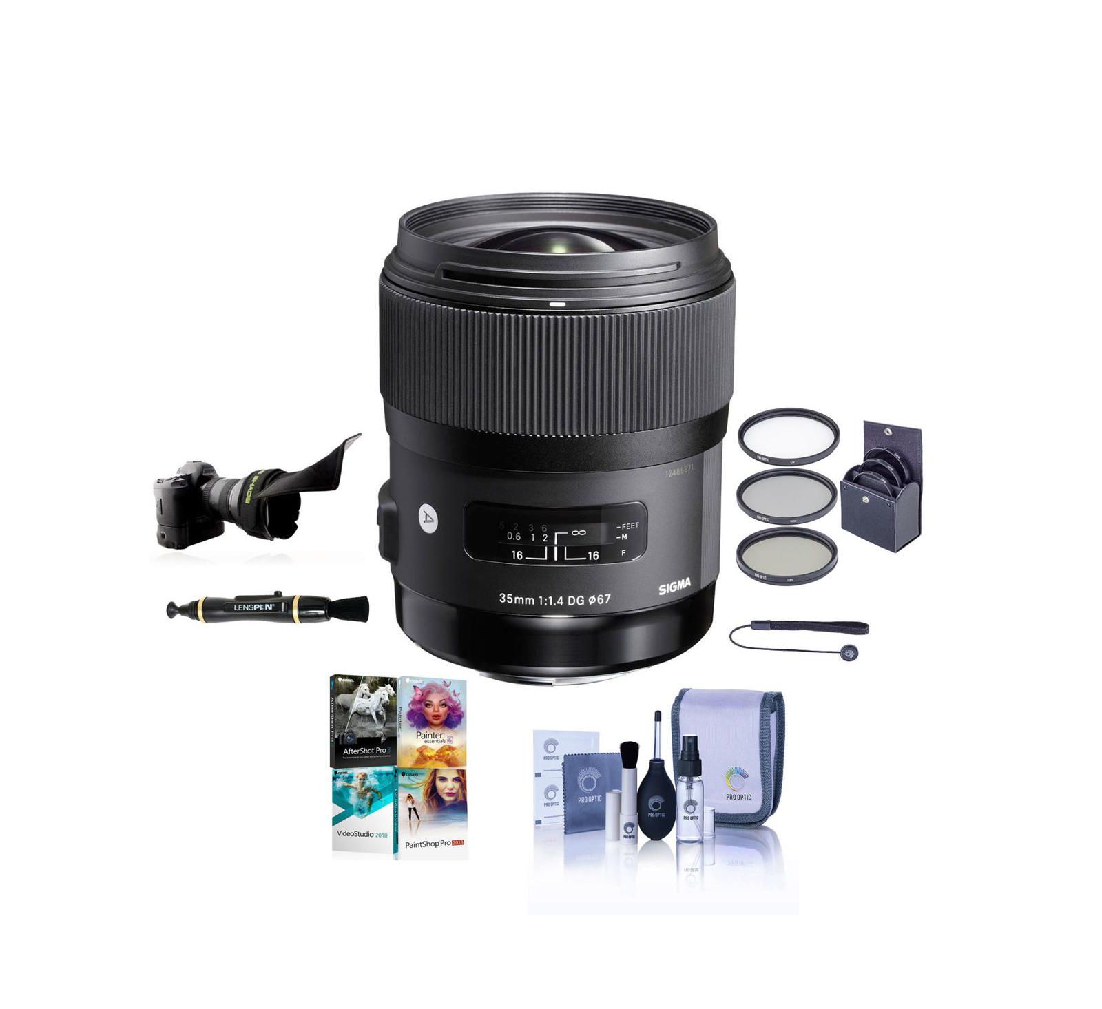 Sigma 35mm f/1.4 DG HSM ART Lens for Nikon F with PC Software  Acc Kit