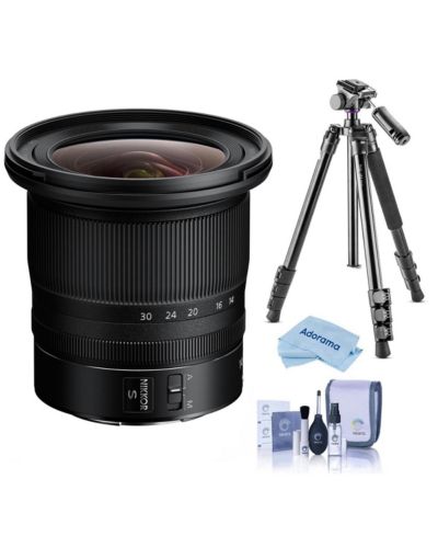 Объектив Nikon NIKKOR Z 14-30mm f/4 S с штативом Takama 3-Section Aluminum Video, набором для чистки и салфеткой