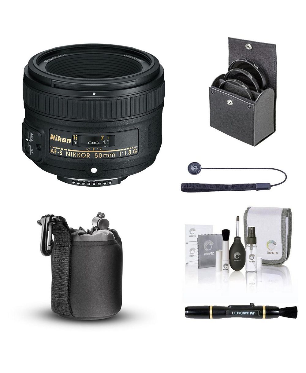 Nikon 50mm f/1.8G AF-S NIKKOR Lens with Essentials Kit