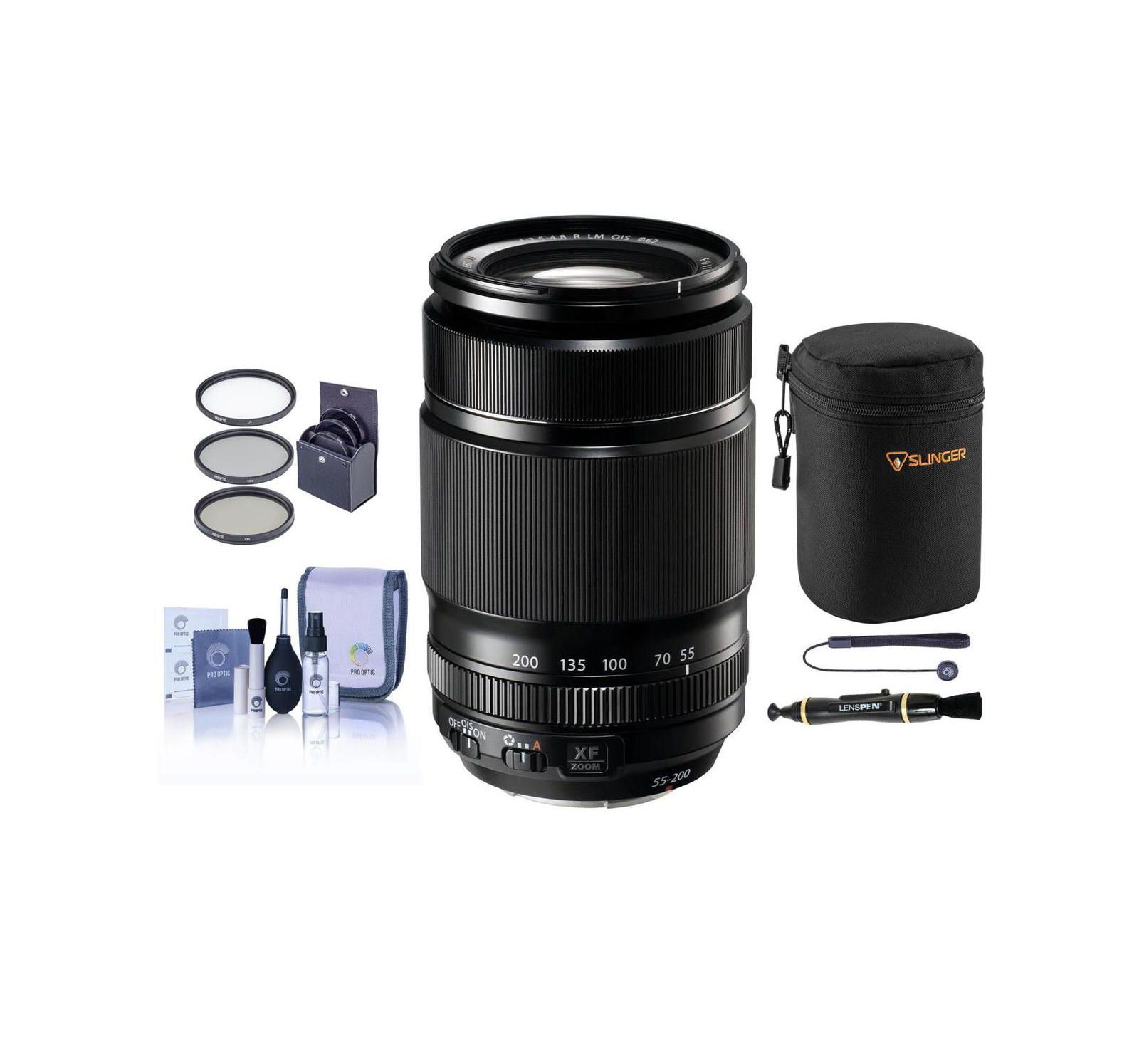 Fujifilm XF 55-200mm f/3.5-4.8 R LM OIS Lens,w/62mm Filter Kit  Lens Pouch