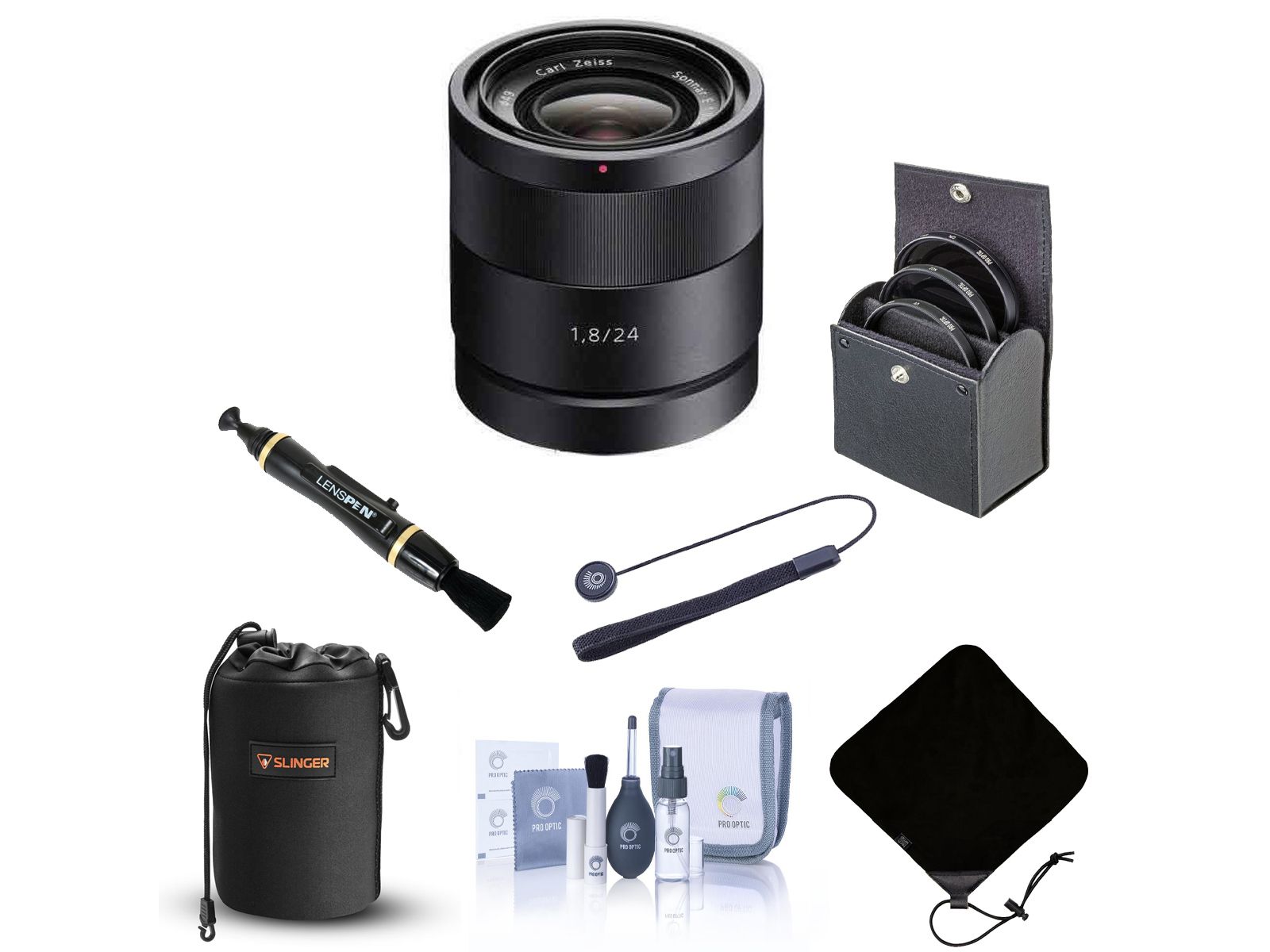 Sony Sonnar T E 24mm f/1.8 ZA Lens for Sony E with Accessories Kit