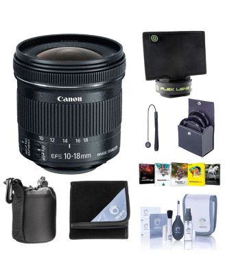 Canon EF-S 10-18mm f/4.5-5.6 IS STM Lens with Premium Accessories Kit