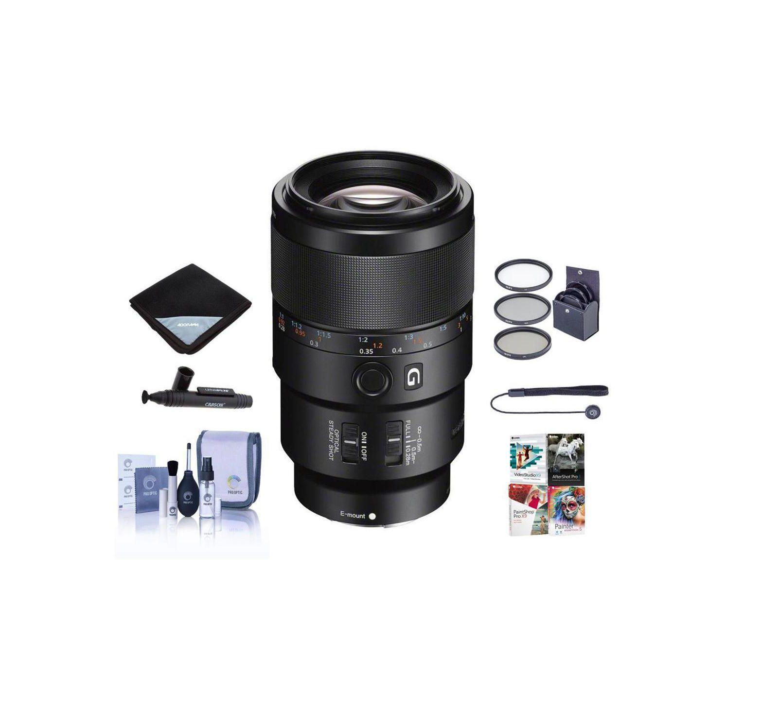 Sony FE 90mm f/2.8 Macro G OSS Lens - with Free Pc Accessory Bundle