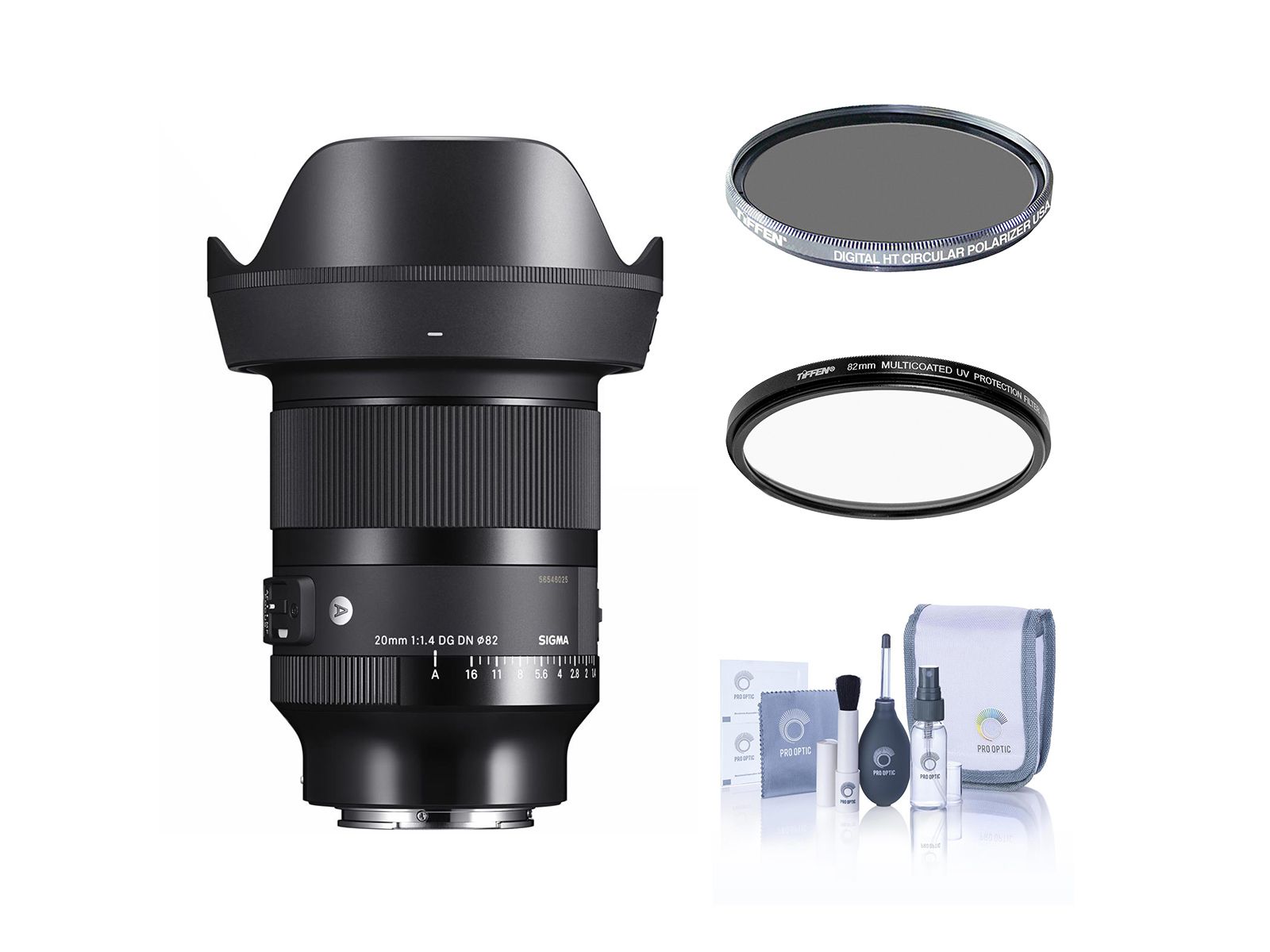Объектив Sigma 20mm f/1.4 DG DN Art для Sony E, с фильтром Tiffen 72mm UV CPL
