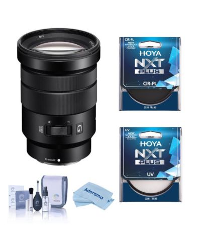 Объектив Sony E PZ 18-105mm f/4.0 G OSS с фильтром Hoya NXT Plus 72mm UV+CPL и набором для чистки