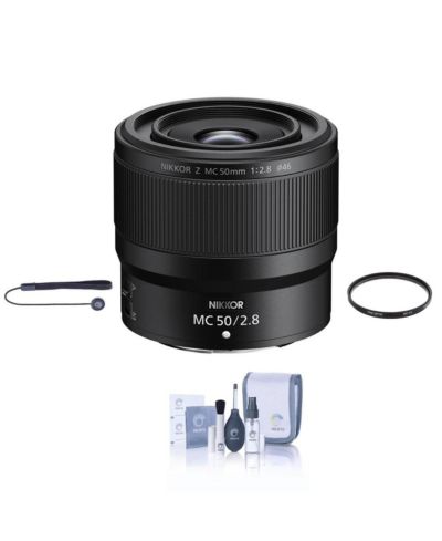 Nikon NIKKOR Z MC 50mm f/2.8 объектив, комплект с UV-фильтром ProOptic Pro Digital 46mm, набором для чистки и колпачком