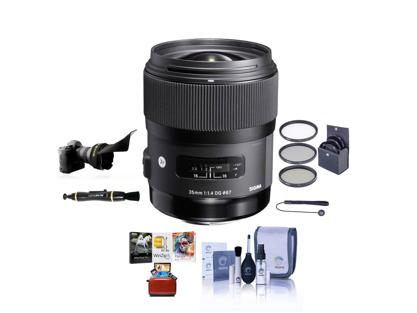 Sigma 35mm f/1.4 DG HSM ART Lens for Nikon F with Mac Software  Acc Kit