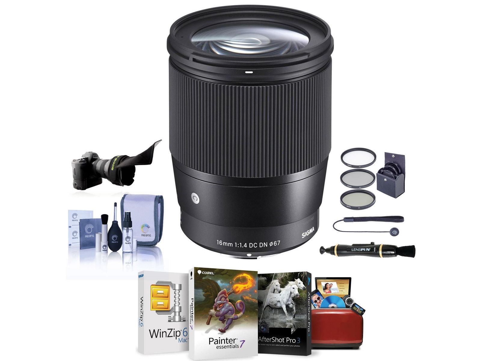 Sigma 16mm f/1.4 DC DN Contemporary Lens for Canon EF-M, Mac Software  Acc