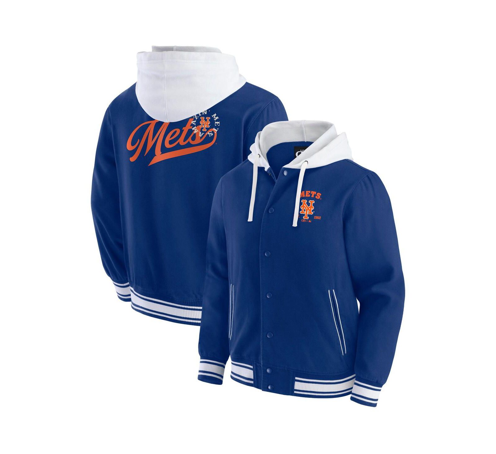 Мужская куртка Fanatics Royal New York Mets Full-Snap Hooded