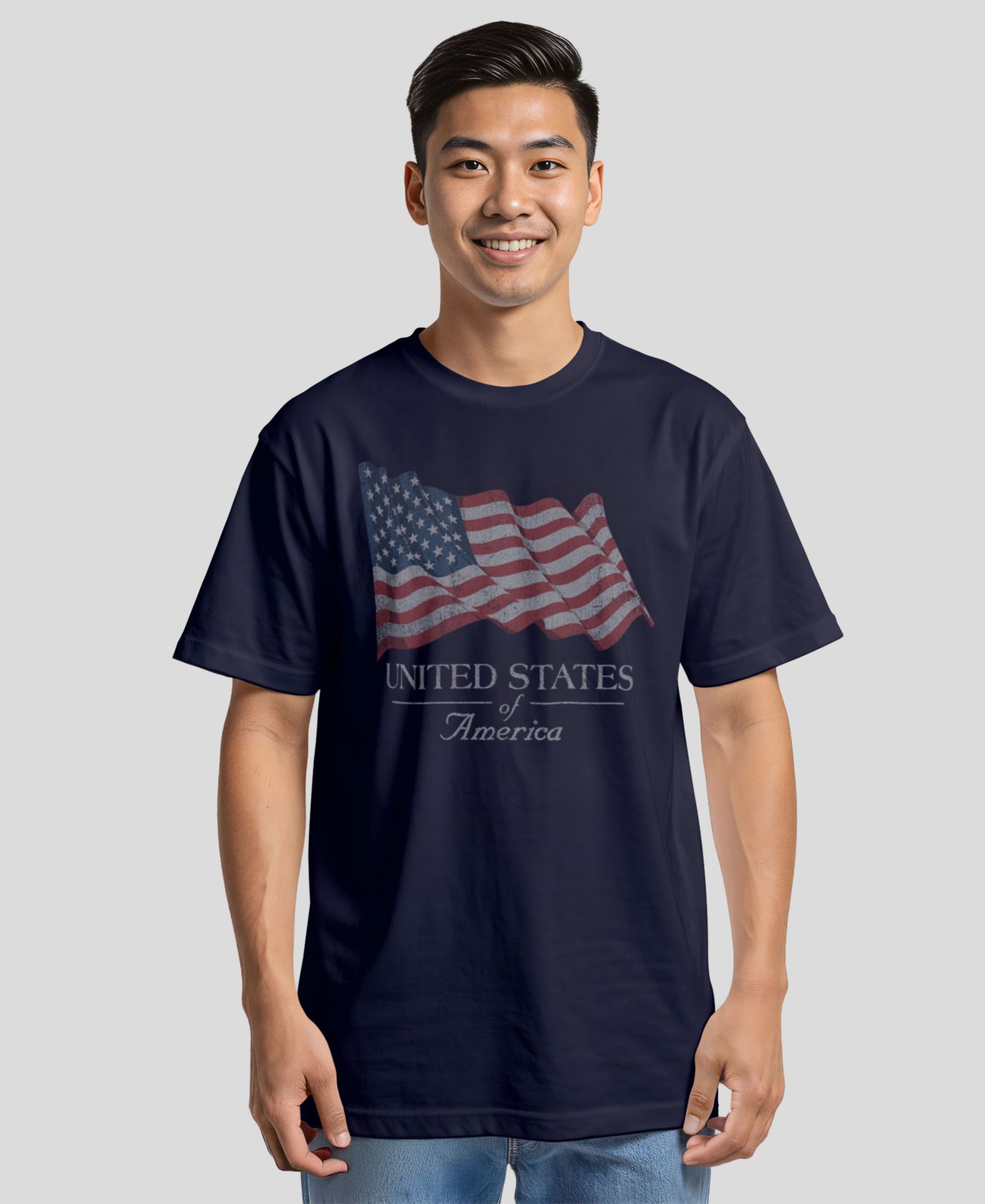 Generic Additude Men's American Flag Short-Sleeve T-Shirt