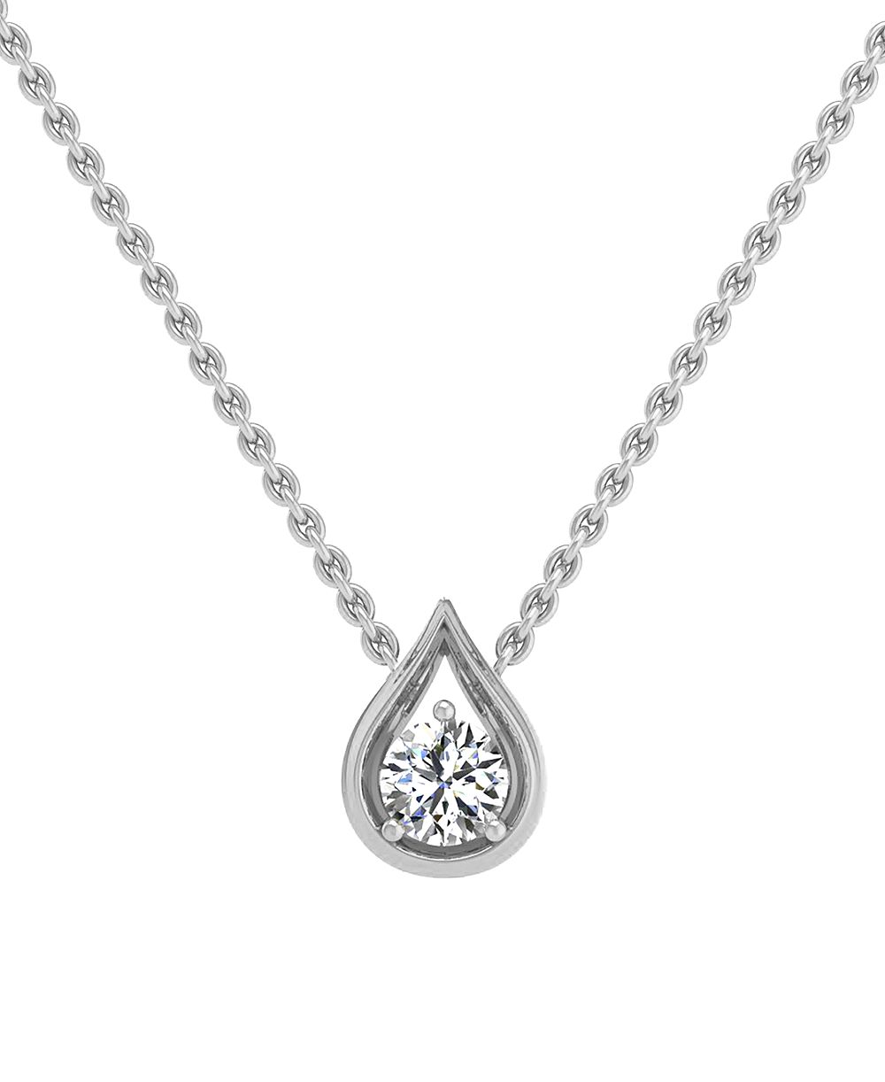 Diamond Tear-Shape 18" Pendant Necklace (1/3 ct. t.w.) in 14k White or Yellow Gold
