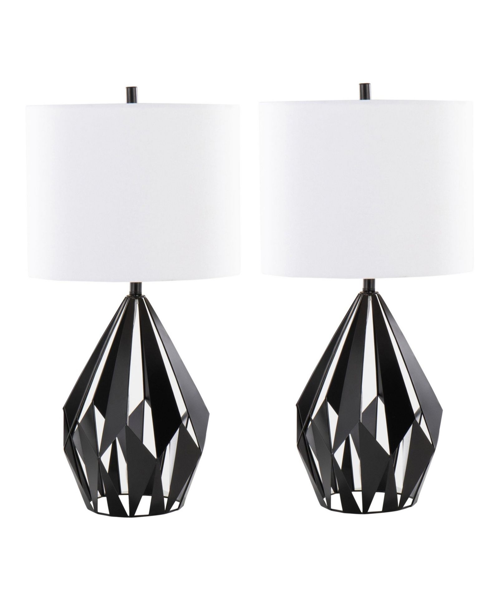Lumisource 28" Metal Geome Tri Contemporary Table Lamp, Set of 2