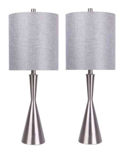 Lumisource 23" Metal Gemma Contemporary Table Lamp, Set of 2