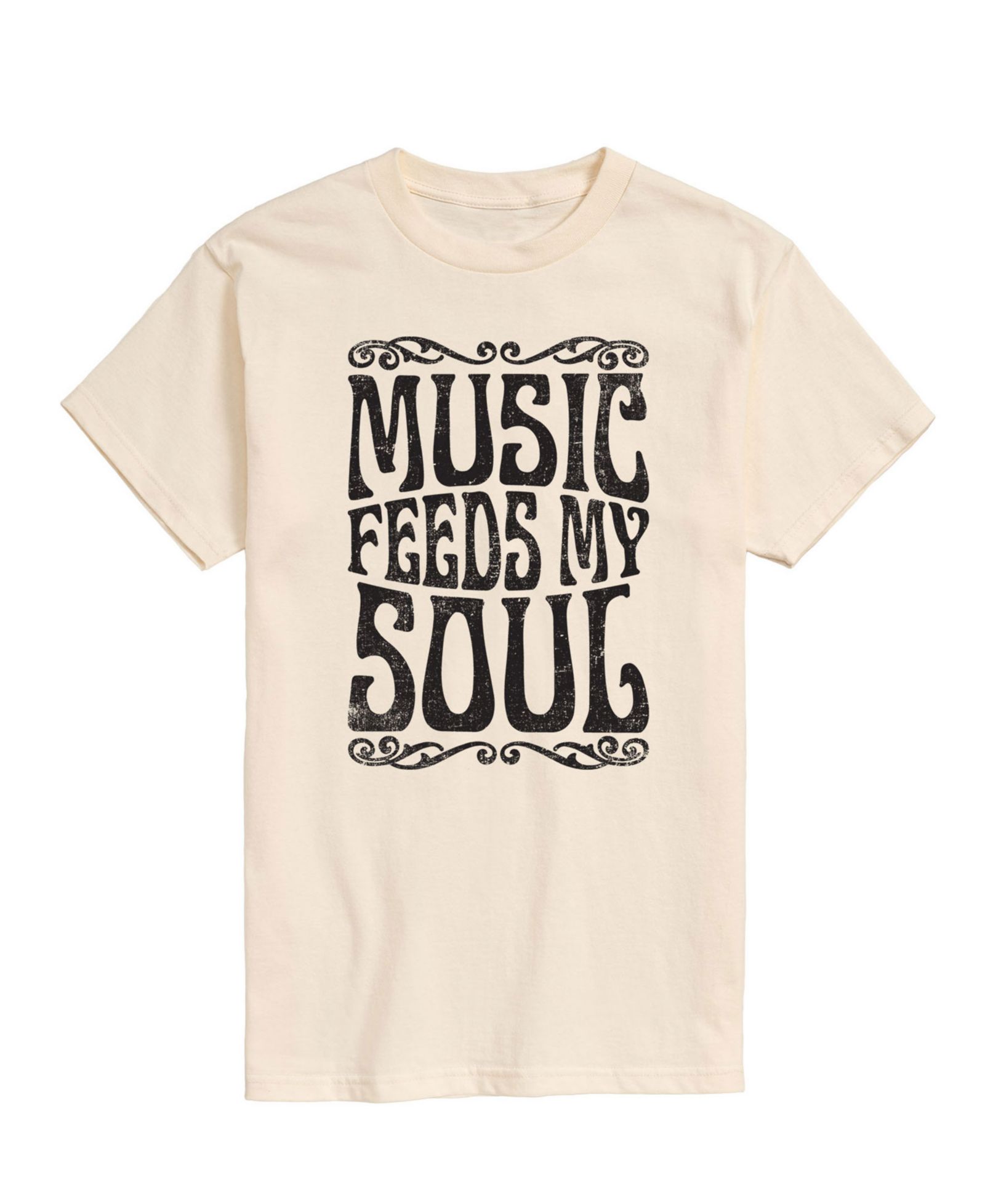 AIRWAVES Men's Music Feeds My Soul Short Sleeve T-Shirt