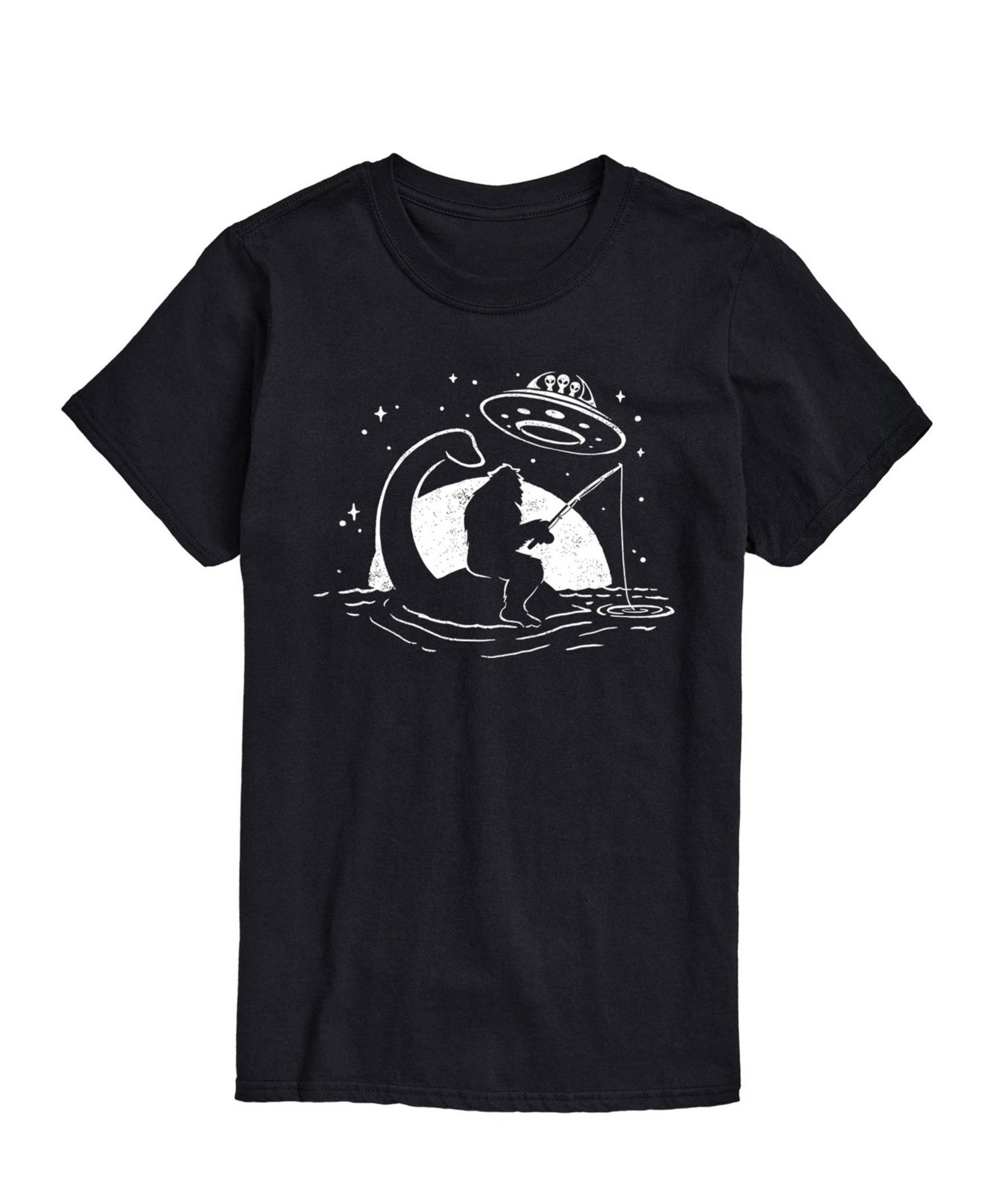 AIRWAVES Men's Sasquatch Alien Scene Short Sleeve T-Shirt