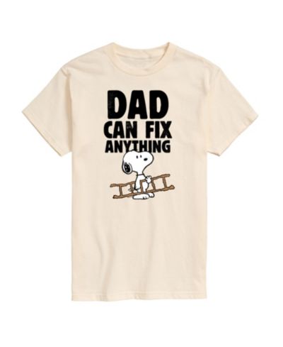 AIRWAVES Мужская футболка с коротким рукавом, Peanuts Snoopy Father's Day