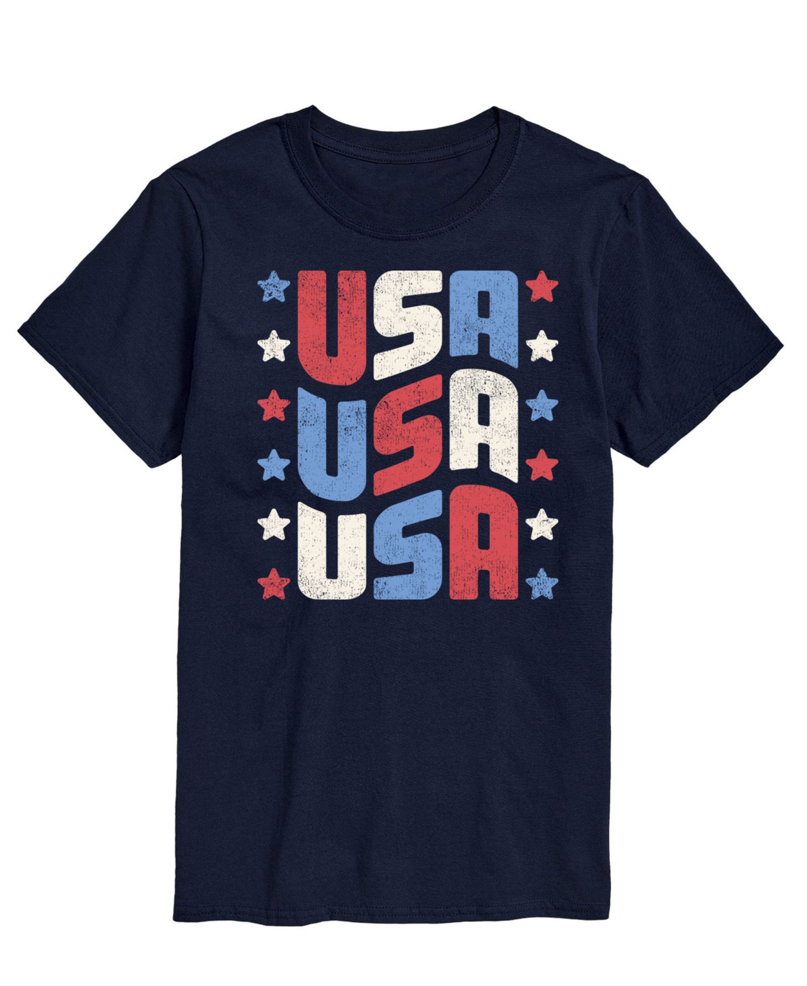 AIRWAVES Men's Fourth of July USA Short Sleeve T-Shirt