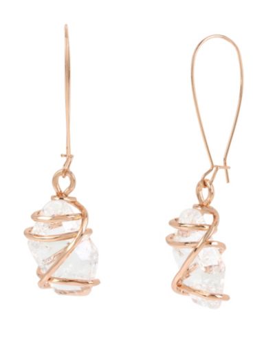 Robert Lee Morris Soho Faux Stone Caged Dangle Earrings