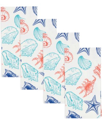 Хлопковые салфетки Saro Lifestyle Ocean Breeze Sea Shells, 20" x 20"