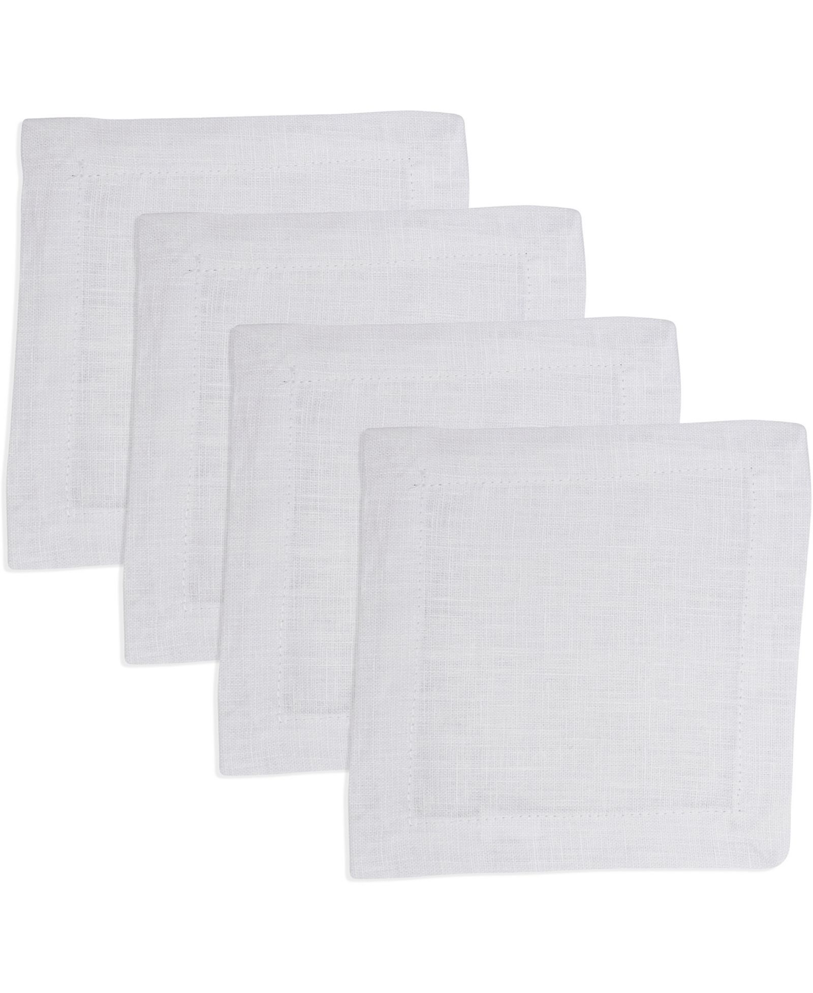 Saro Lifestyle Pure Linen Tea Napkins, 6" x 6"
