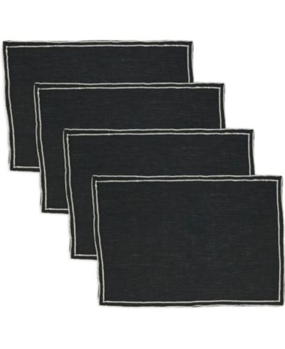 Saro Lifestyle вышитые салфетки в двойную линию, 14" x 20"