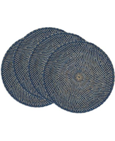 Подставки под тарелки Saro Lifestyle из текстурированного ротанга, 15" Round