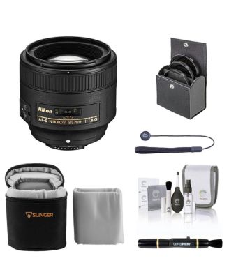Nikon 85mm f/1.8G FX AF-S NIKKOR Lens with Essentials Kit