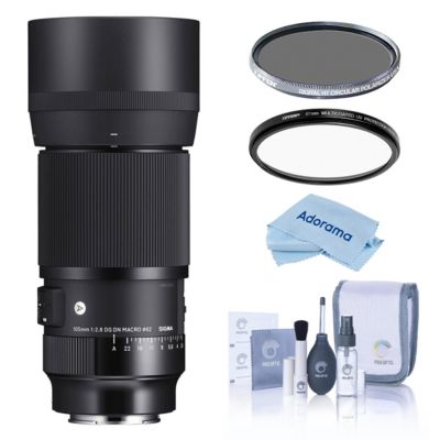 Sigma 105mm f/2.8 DG DN ART макрообъектив для Sony E, комплект с фильтрами Tiffen 62mm UV и CPL