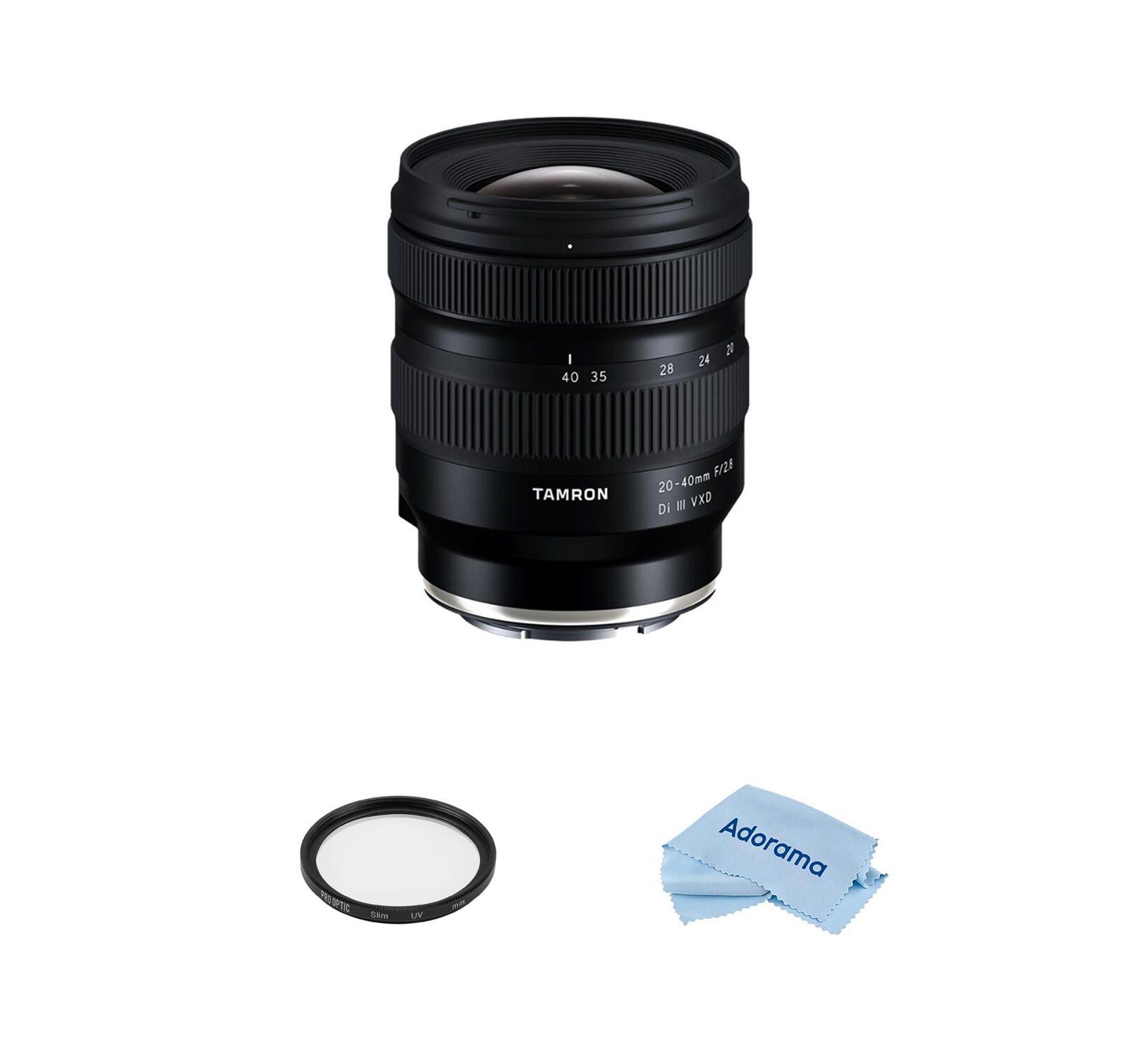 Tamron объектив 20-40mm f/2.8 Di III VXD для Sony E, комплект с UV-фильтром 67mm и салфеткой из микрофибры